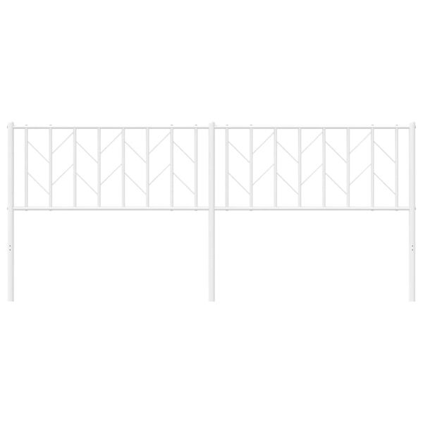 vidaXL metallist voodipeats, valge, 200 cm