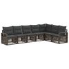 vidaXL Aia Diivanikomplekt 7 pcs Hall pol&uuml;rotang
