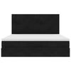 vidaXL Ottomani voodiraam madratsitega, must, 160x200 cm, samet