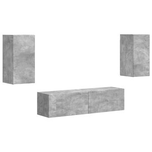 vidaXL Telerikapi komplekt 4 pcs Betoonhall Tehispuit