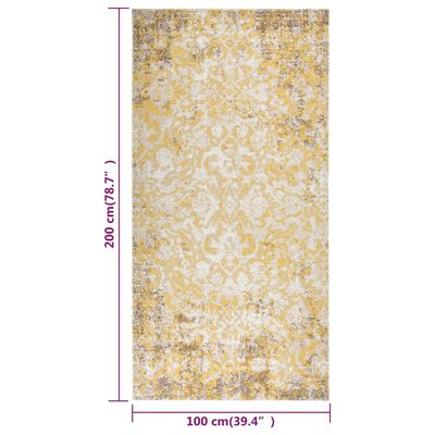 vidaXL aiavaip, silesidus, 100 x 200 cm, kollane