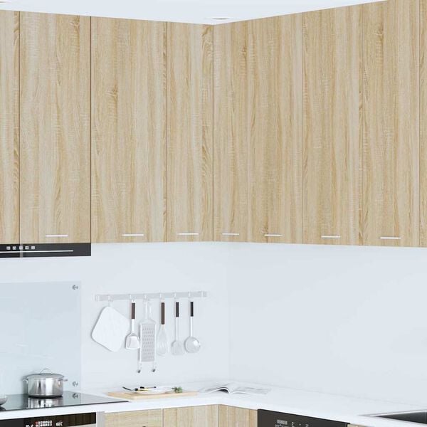 vidaXL Seinakapp uksega Riga Sonoma tammes ja valges 57 x 57 x 100 cm