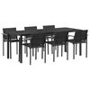 vidaXL V&auml;lis m&ouml;&ouml;bli komplekt 7 pcs Must ja Anthracite Tekstileen