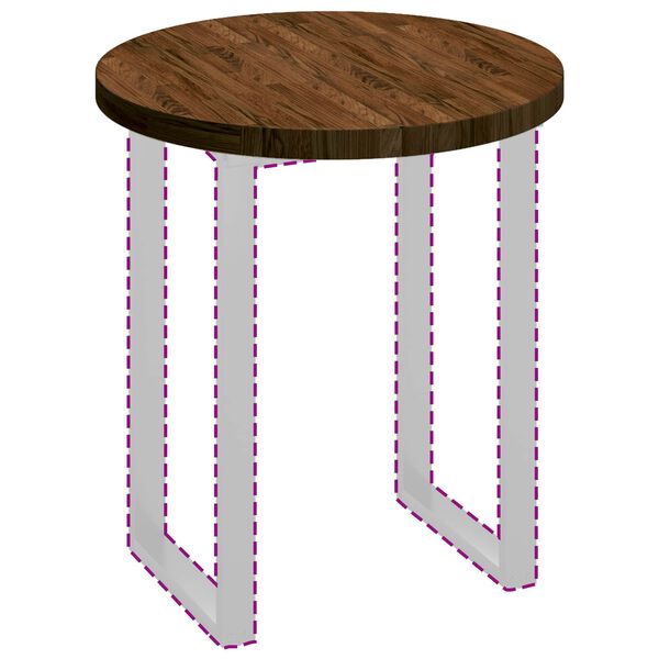 vidaXL Lauda peal Tume pruun &Oslash; 70 x 4 cm Tugev Tamme Puit