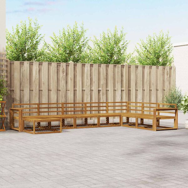 vidaXL V&auml;li diivanikomplekt 8 pcs Neutraalne Tugev akatsiapuu