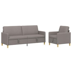 vidaXL Diivanikomplekt koos hoiustamisega 2 pcs Pruunikashall