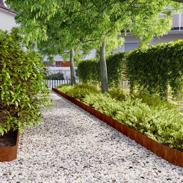 vidaXL murupiirded 10 tk, 15x103 cm, painduv Corten teras