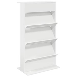 vidaXL Ajakirja riiul riiuliga Valge 70 x 41 x 126 cm Tehispuit