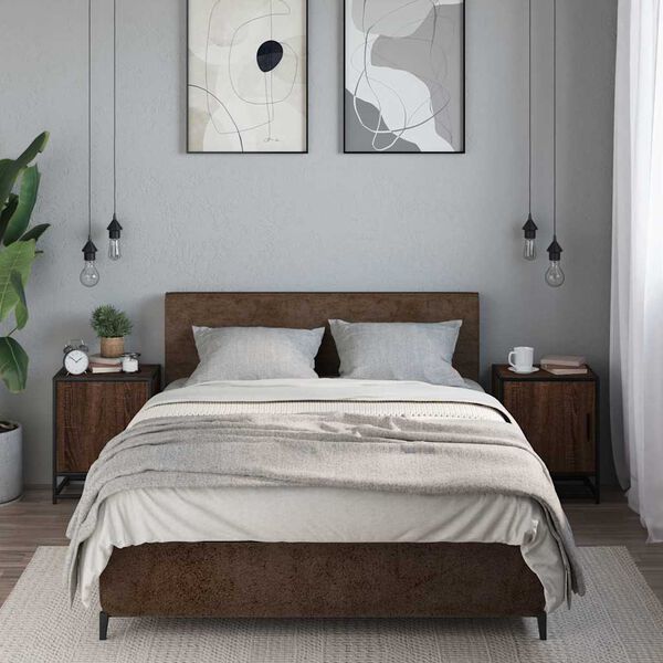 vidaXL &ouml;&ouml;kapid 2 tk pruun tamm projekteeritud puit ja metall