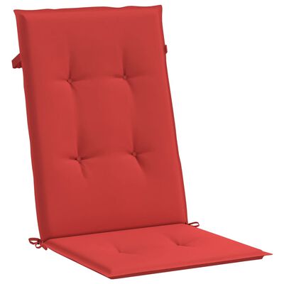 vidaXL kõrge seljatoega toolipadjad 6 tk, punane, 120x50x3 cm, kangas
