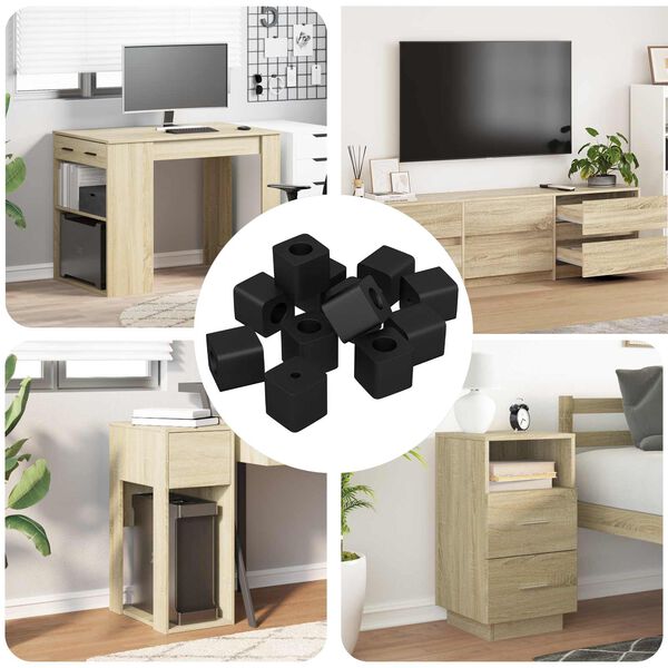 vidaXL Sahtli hoidja 12 pcs Must 15 x 15 x 15mm PP kopol&uuml;meer