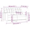 vidaXL 2-kohaline diivan patjadega, helehall, 120 cm, kangas