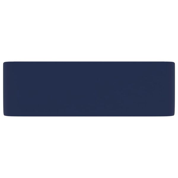 vidaXL luksuslik valamu, matt tumesinine, 41 x 30 x 12 cm, keraamiline