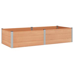 vidaXL K&otilde;rgendatud aia taimelava Pruun 250 x 100 x 54 cm