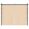 vidaXL varjualune kardinatega, 3 x 3 m, kreemjasvalge, teras