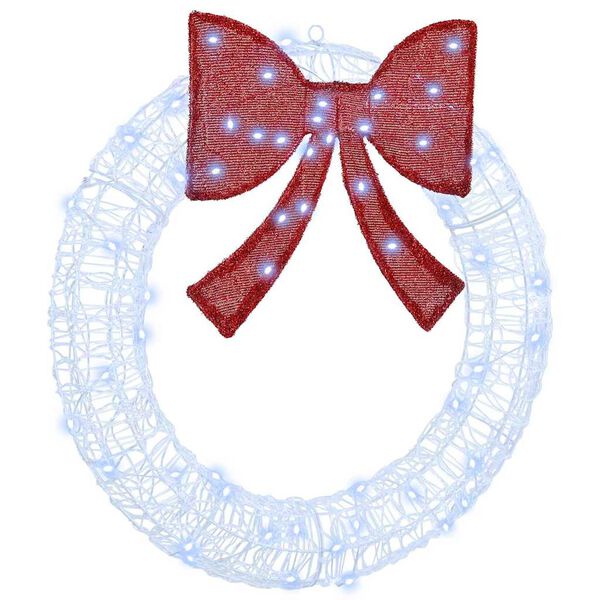 vidaXL K&uuml;&uuml;nlajalg koos 60 LED-iga K&uuml;lm valge 76 x 8.5 x 76 cm Akr&uuml;&uuml;l