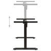 vidaXL elektriline mootoriga seisulaua raam, reguleeritav kõrgus, must