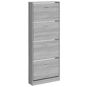 vidaXL jalatsikapp, hall Sonoma tamm, 59 x 17 x 150 cm, tehispuit