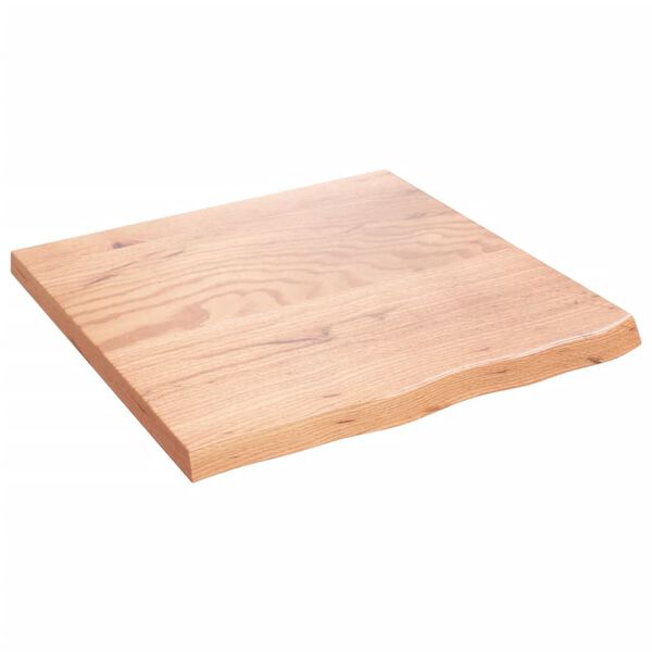vidaXL lauaplaat, helepruun, 60 x 60 x (2-4) cm, töödeldud tammepuit