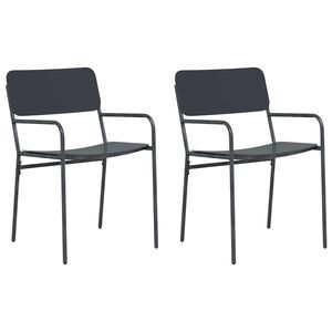 vidaXL Aiatoolid 2 pcs Antratsiit 51 x 55 x 81 cm Teras