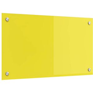 vidaXL Kögi Splashback Kollane 70 x 40 x 0,6 cm karastatud klaas