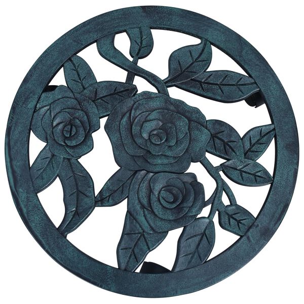 vidaXL ratastel taimealus 6 tk, roheline, 38 cm, plast