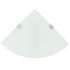 vidaXL nurgariiulid, 2 tk, kroomitud tugedega, klaas, valge 25 x 25 cm