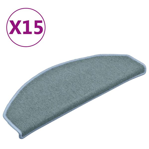 vidaXL trepimatid 15 tk 65 x 24 x 4 cm meresinised poolringikujulised suured