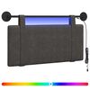 vidaXL Rippuv voodipeats LED-valgustusega Must Antiik PU