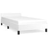 vidaXL voodiraam peatsiga ilma madratsita Valge 90x190 cm