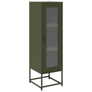 vidaXL Highboard Olive Green 36x39x123 cm K&uuml;lmvaltsitud teras