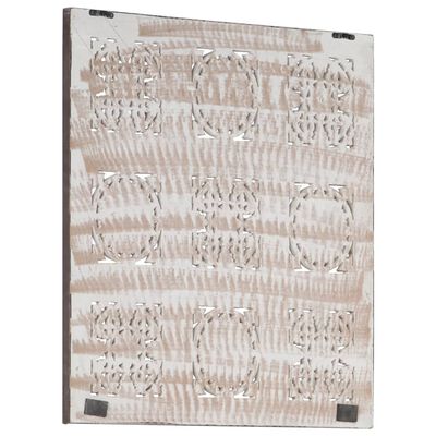 vidaXL käsitsi nikerdatud seinapaneel, MDF, 60x60x1,5 cm, must/valge