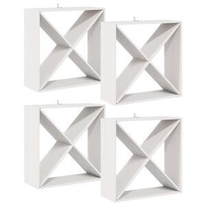 vidaXL Veepudeli Riiul 4 pcs Valge 62 x 25 x 62 cm Tahke m&auml;nd