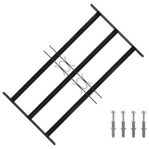 vidaXL Akna rest 75.5 x 45 cm Pulberv&auml;rvitud teras Must