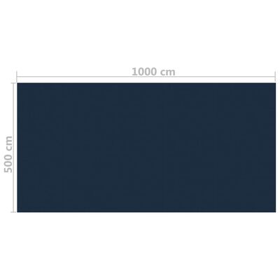 vidaXL ujuv PE ümmargune basseinikile, 1000 x 500 cm, must ja sinine