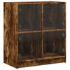 vidaXL klaasustega k&uuml;lgkapp, suitsutatud tamm, 68 x 37 x 75,5 cm