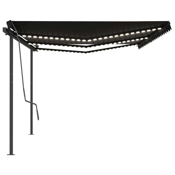 vidaXL automaatne varikatus LED, tuuleandur, 6 x 3 m, antratsiithall