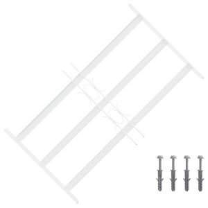 vidaXL Turva grill akendele 3 risttalaga 43-74 cm Tsingitud teras
