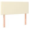 vidaXL LED-voodipeats, kreemjas, 90x5x78/88 cm, kunstnahk