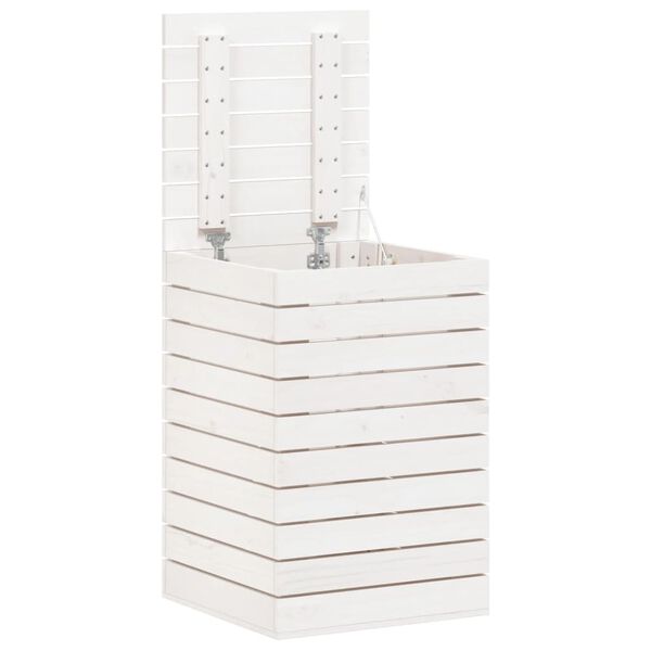 vidaXL pesukast, valge, 44 x 44 x 66 cm, männipuit