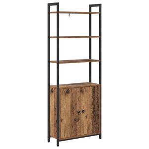 vidaXL Raamaturiiul 6 tasandit 60 x 24 x 161 cm Tehispuit Vana puit