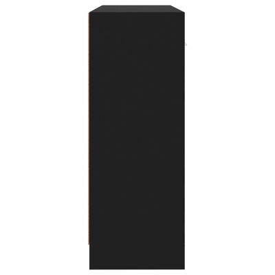 vidaXL puhvetkapp, must, 91 x 28 x 75 cm, tehispuit