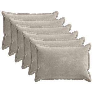 vidaXL Diivanipadi 6 pcs HOUTEN Helehall 40 x 60 cm &Scaron;en&uuml;&uuml;lfabric