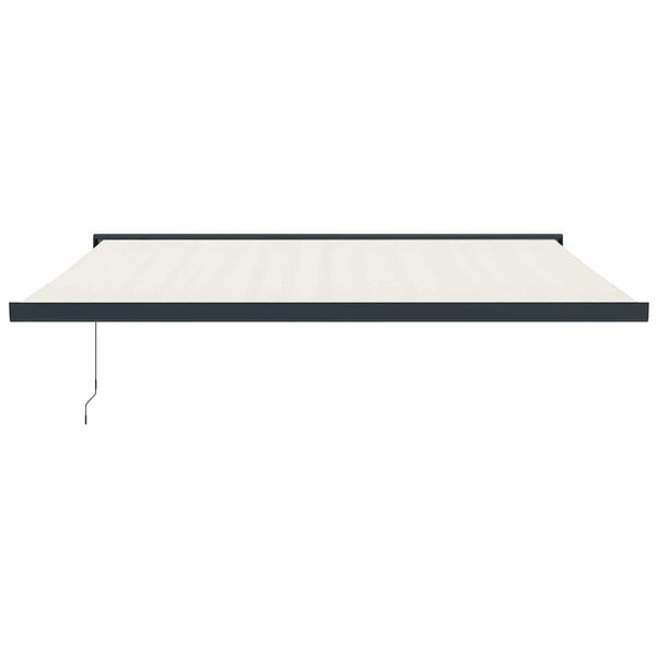 vidaXL sisset&otilde;mmatav varikatus, kreemjas, 4,5x3 m, kangas, alumiinium