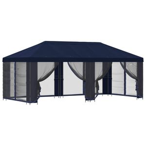 vidaXL Paviljon k&uuml;lgseinadega 6 x 3 m Sinine Pol&uuml;ester ja teras 190
