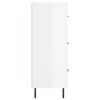 vidaXL puhvetkapp, kõrgläikega valge, 69,5 x 34 x 90 cm, tehispuit