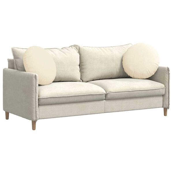 vidaXL Istumispatjad 2 pcs cream &Oslash; 50 cm Korter kangas