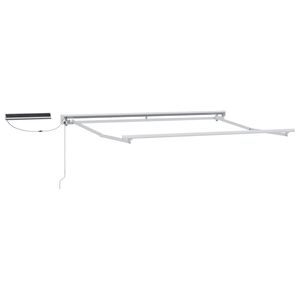 vidaXL Elektriline tagasi t&otilde;mmatav varikatus Valge 2,5 x 2 m Teras