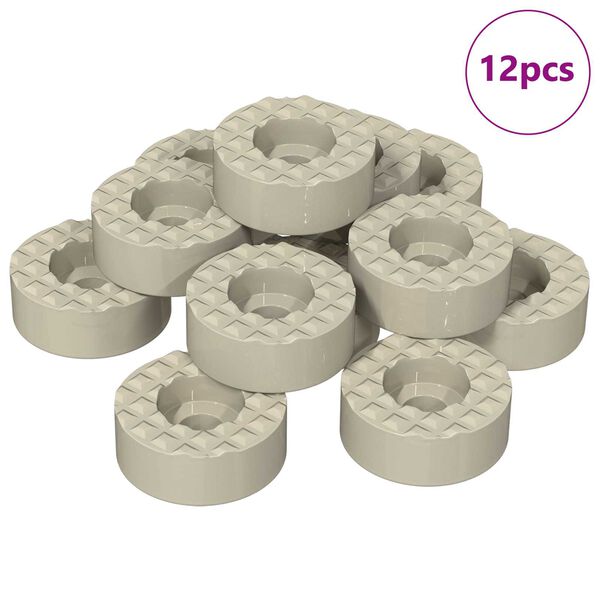vidaXL Tooli jala p&otilde;randakaitsed 12 pcs L&auml;bipaistev &Oslash; 15 x 16 mm PVC