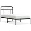 vidaXL metallist voodiraam peatsiga, must, 80x200 cm